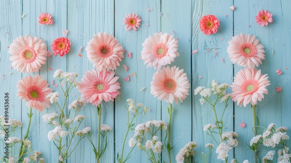 Obraz premium The pink gerbera daisies