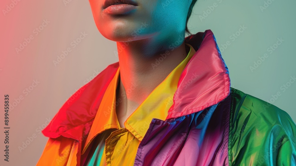 Fototapeta premium A Colorful Neon Jacket