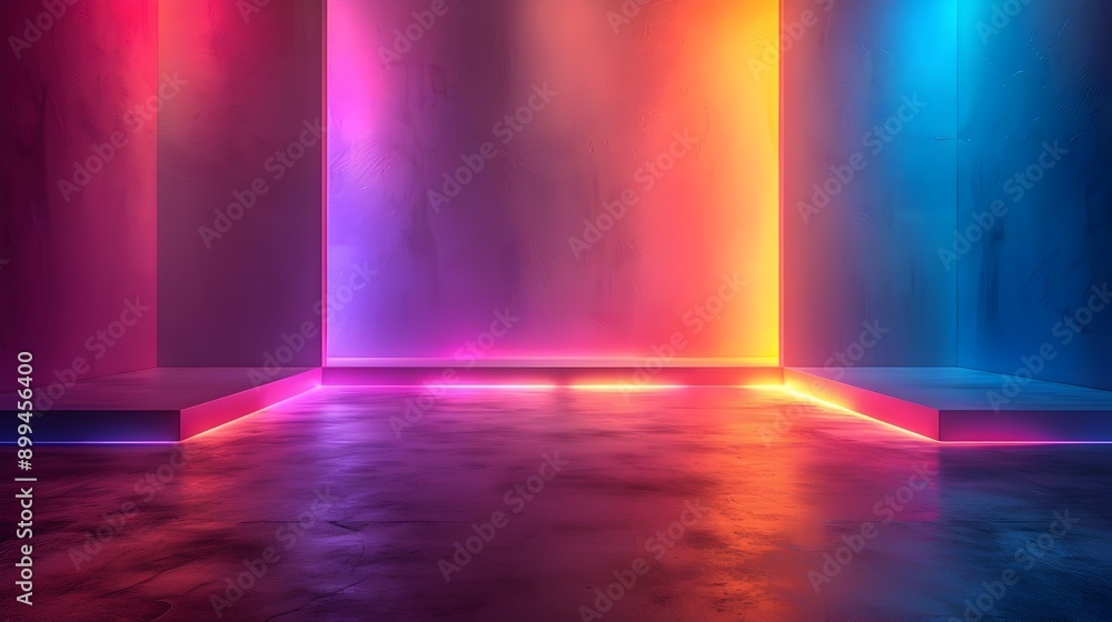 Vibrant Neon Gradient Background with Smooth Color Transitions for Product Showcasing and Concept Display Vibrant Neon Gradient Background with Smooth Color Transitions for Product Showcasing and Concept Display