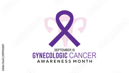 Gynecologic Cancer Awareness Month is observed every year on September.Holiday concept background, placard, banner design template Vector illustration background design.