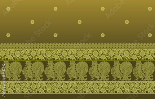 beautiful graphic saree design and this sari design is in Indian style which is for textile fashion industry and it can be used as wallpaper backdrop and website bg this style is originated in india 