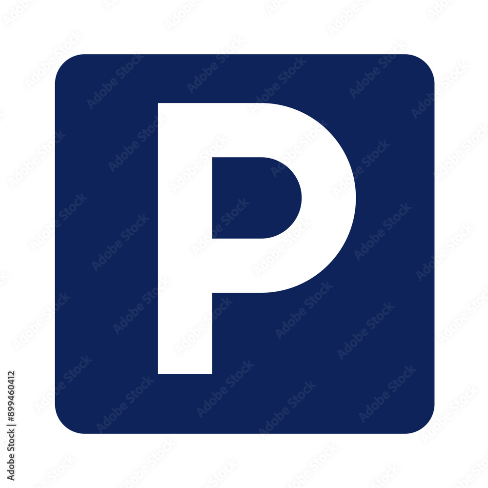 parking sign on blue background parking sign on blue background