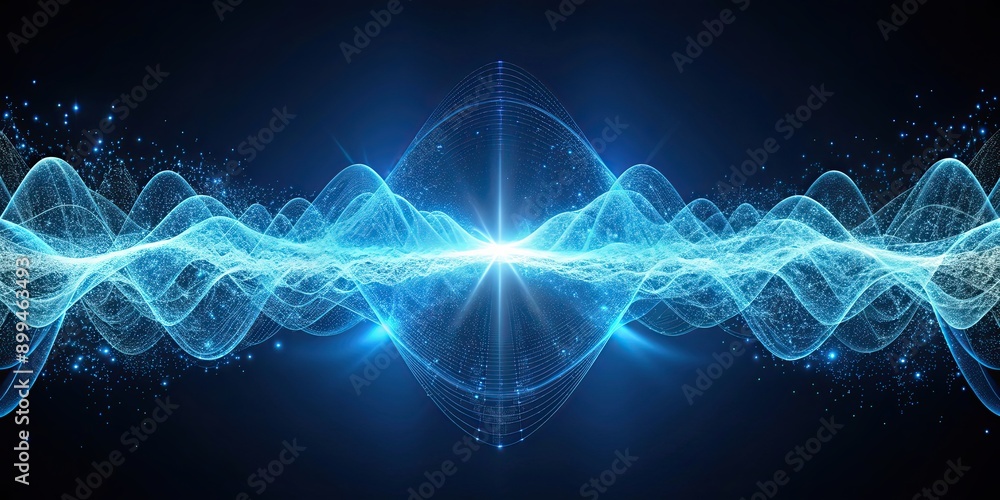 Visualization of wave particle , science, technology, physics, particles, waves, energy, digital, abstract, design Visualization of wave particle , science, technology, physics, particles, waves, energy, digital, abstract, design
