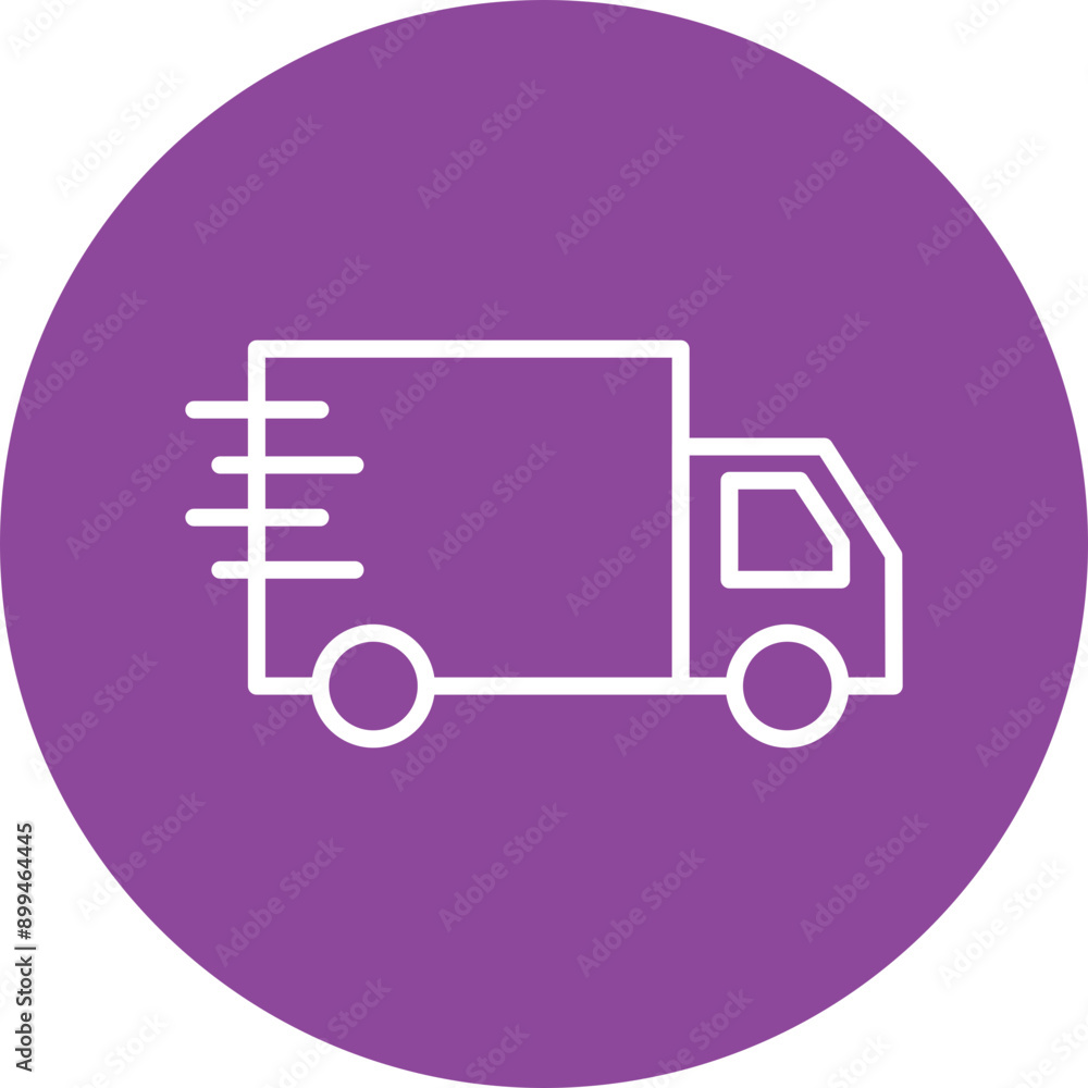 Delivery Truck line circle icon Delivery Truck line circle icon
