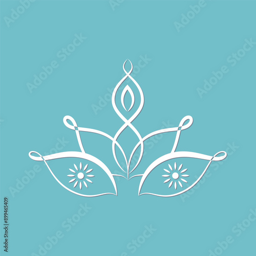 Vector template of logo Tantra Yoga. Yoga, meditation and relax.