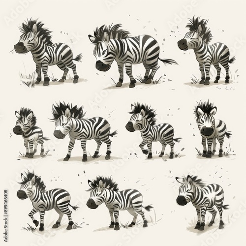 Adorable Zebra Illustrations