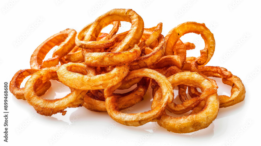 tasty curly Fries on a White Background. Perfect Snack Time Treat tasty curly Fries on a White Background. Perfect Snack Time Treat
