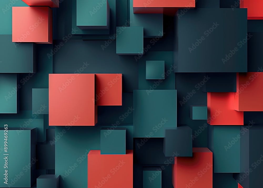 Minimal and dynamic wallpapers with square geometric shapes