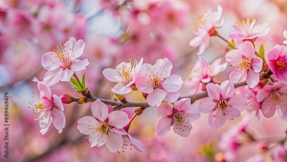 Obraz premium Beautiful close-up of delicate pink tree blossoms in full bloom, spring, nature, flowers, blooming, outdoors, petal, soft, pastel