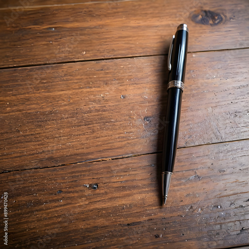 Pen on a wooden table