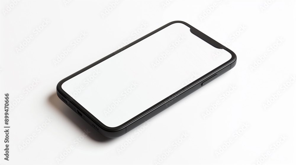 A person is holding a phone with a white screen. The phone is in a hand and the person is looking at it A person is holding a phone with a white screen. The phone is in a hand and the person is looking at it