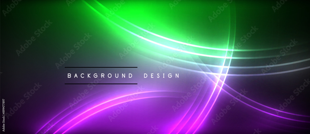 Neon glowing circle rays, light round lines in the dark, planet style neon wave lines. Energetic electric concept design for wallpaper, banner, background Neon glowing circle rays, light round lines in the dark, planet style neon wave lines. Energetic electric concept design for wallpaper, banner, background