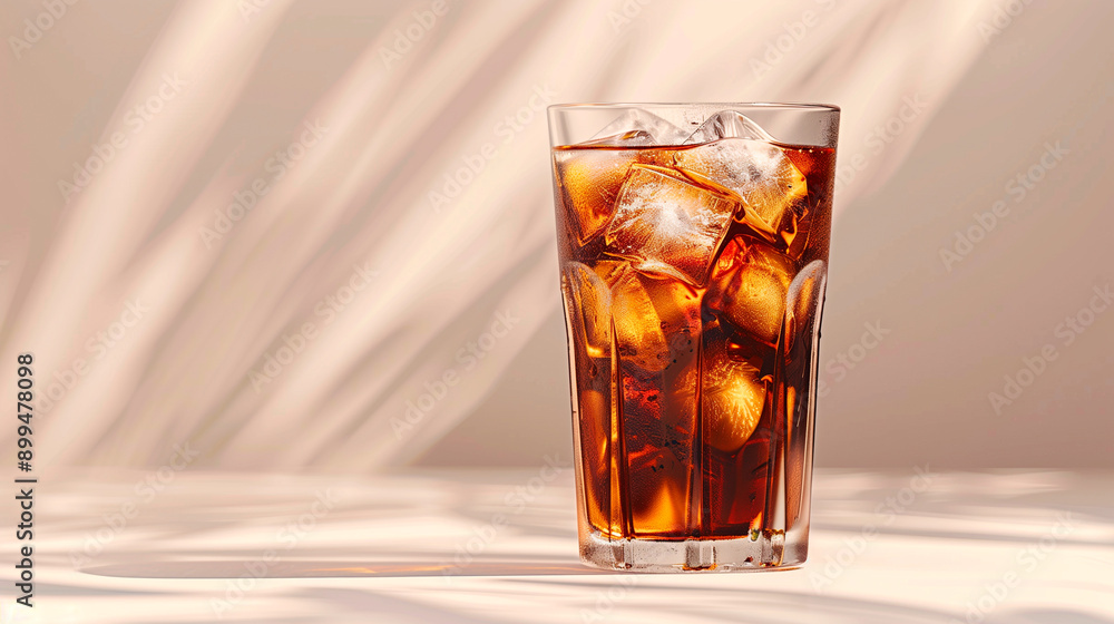 A glass filled with cold brew coffee A glass filled with cold brew coffee