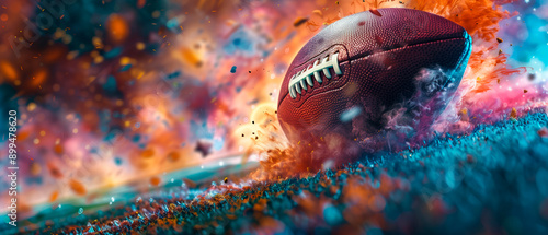 Colorful american football touchdown