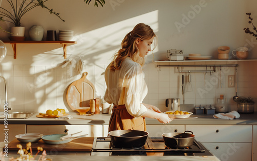 woman cooking in the kitchen