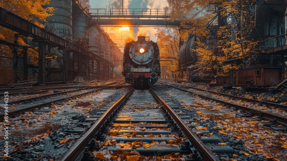 Naklejka premium Metallurgical plant