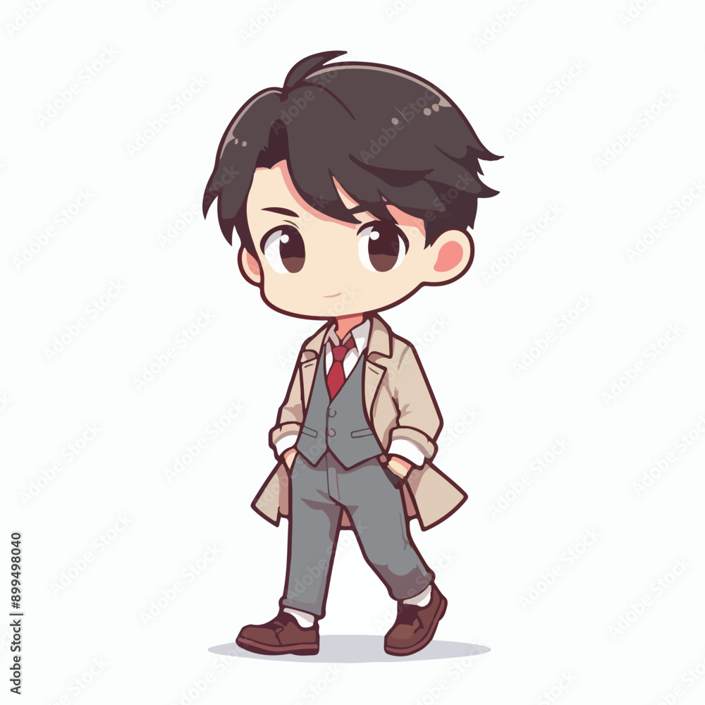 Vector of a clever detective