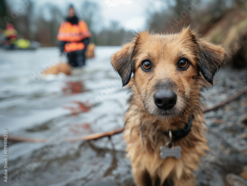 Rescue workers or volunteer...
