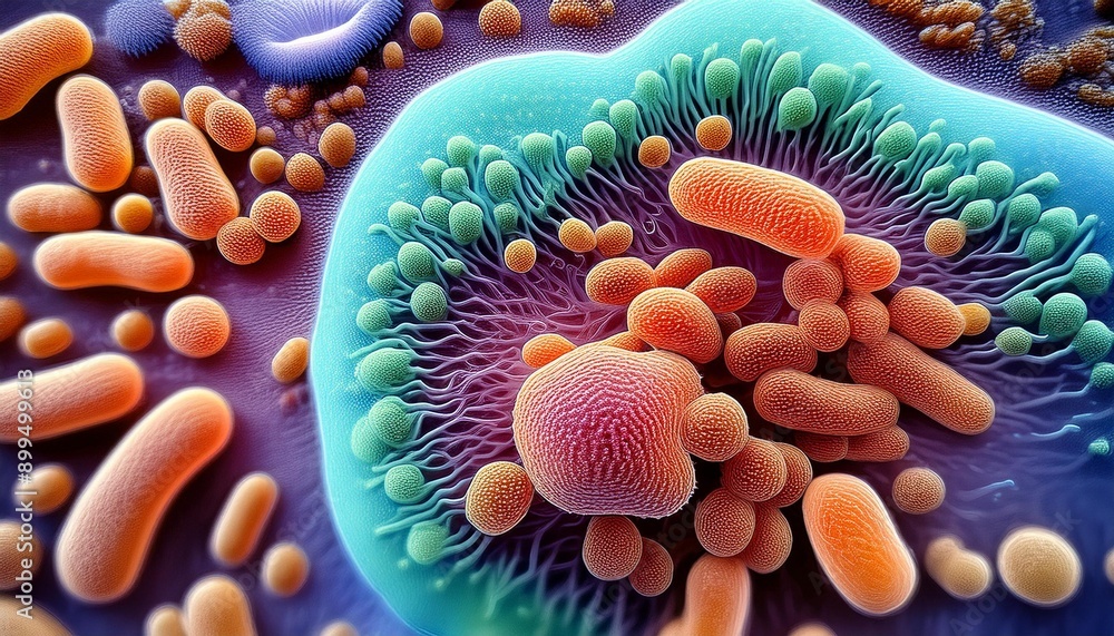 Microscopic bacteria artwork Microscopic bacteria artwork