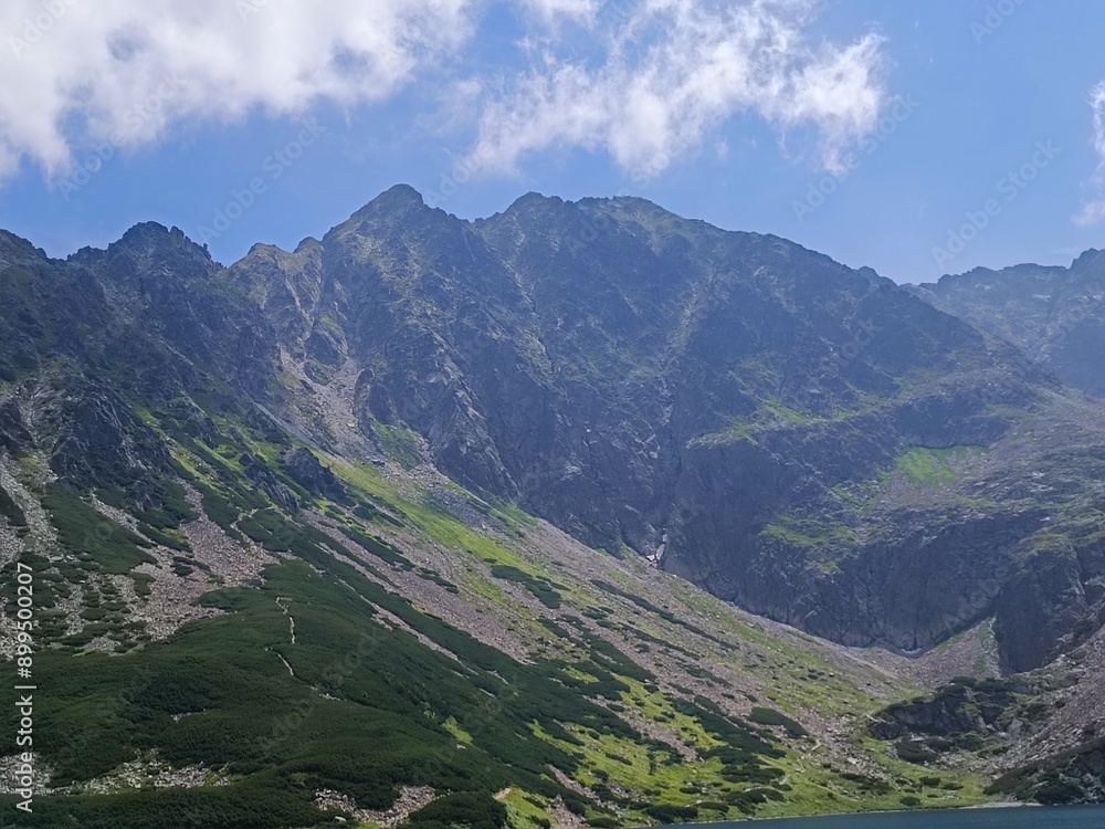 Beautiful view of the mountains and Czarny Staw Gasienicowy Beautiful view of the mountains and Czarny Staw Gasienicowy