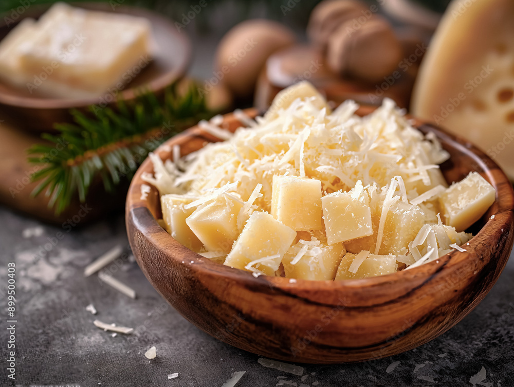 Grated parmesan isolated - popular italian delicasy Grated parmesan isolated - popular italian delicasy