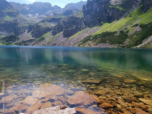 Beautiful view of the mountains and Czarny Staw Gasienicowy