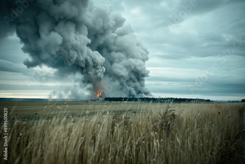 A dramatic scene of a nucle...