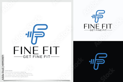 Initial Letter F, Perfect for Fitness Center and Gym