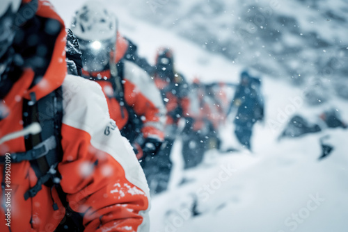 Rescue teams navigating thr...