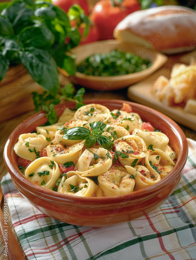 Tortellini, popular italian dish Tortellini, popular italian dish
