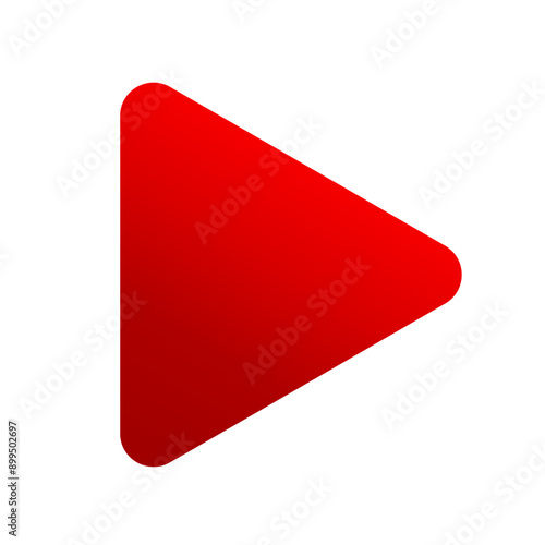 Red Play Button Isolated