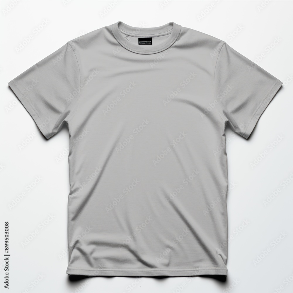 Light gray T-shirt isolated on white background. Mockup for placing your design. Light gray T-shirt isolated on white background. Mockup for placing your design.