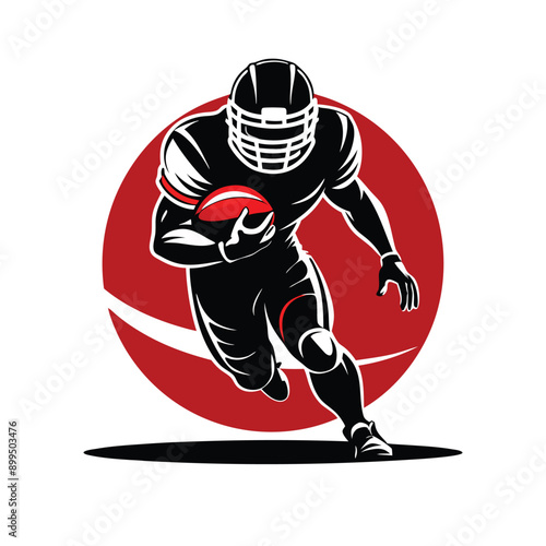 American football player  illustration vector art