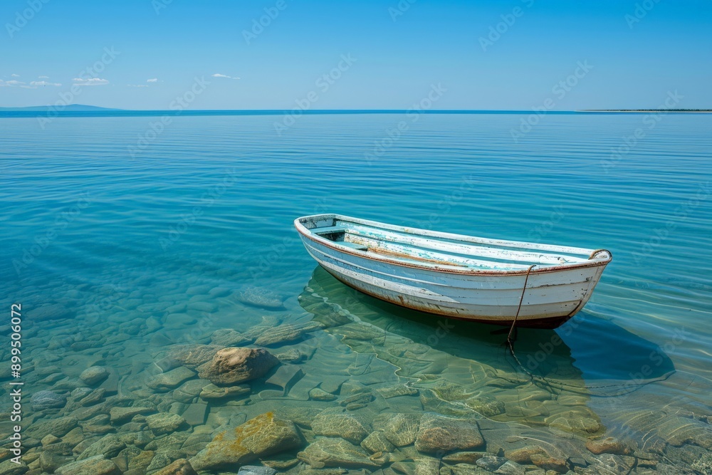 boat sailing on clear blue lake boat sailing on clear blue lake