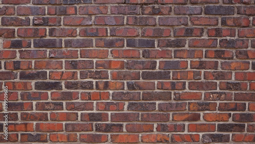 Tablou pe pânză Faded Red Brick Wall, Aged and Weathered