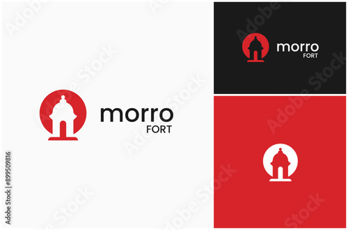 El Morro Fortress Fort Castillo Castle Bartizan History Monument Vector Logo Design Illustration