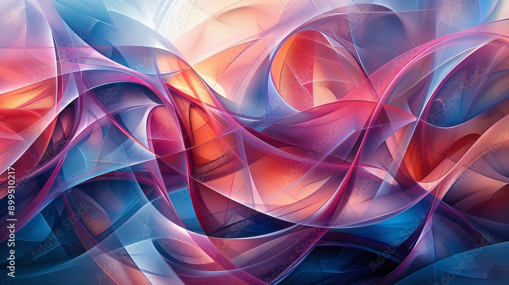 Abstract Art with Intertwining Colors Abstract Art with Intertwining Colors