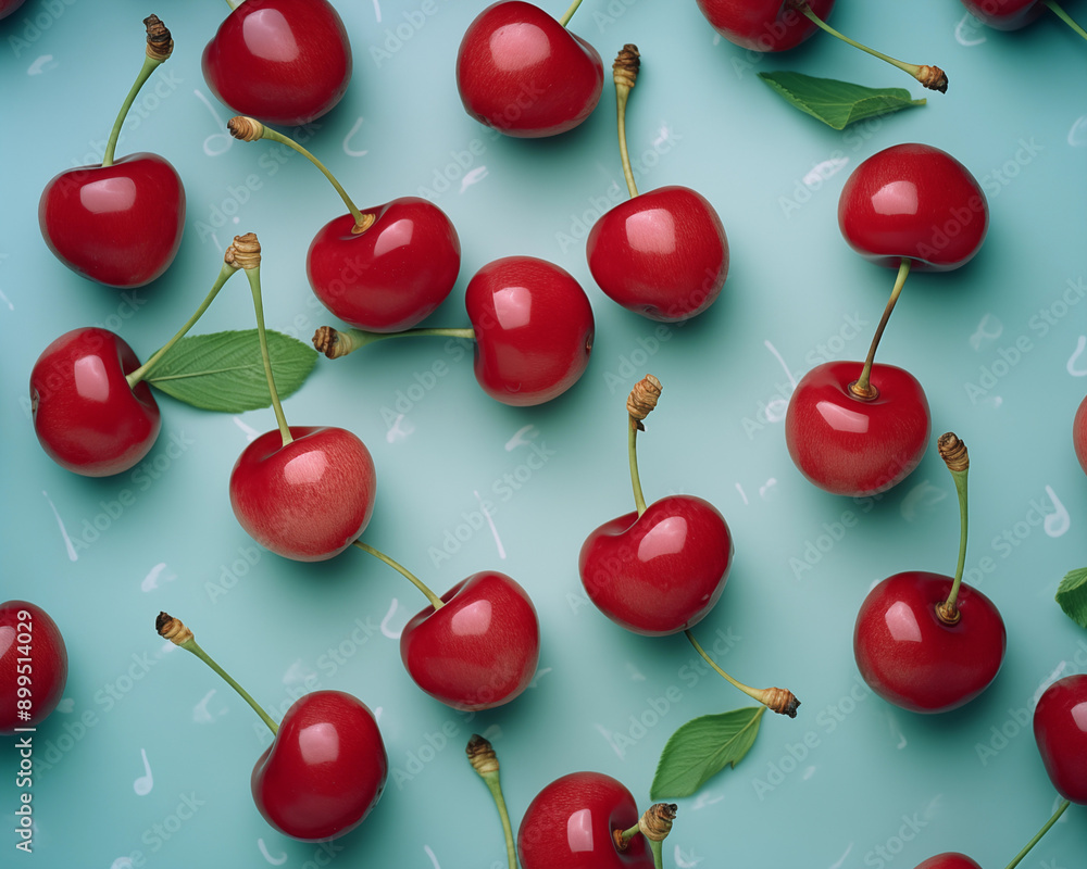 Cherry on color background. Cherry on color background.