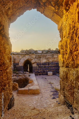 Obraz na płótnie View of the crusader Belvoir Fortress w salonie