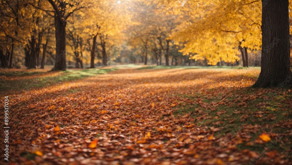 Golden Autumn Path: Sunbeams dance through a canopy of vibrant golden leaves, painting a serene path through a picturesque autumnal forest. The crisp air, the rustling leaves, and the gentle sunlight Golden Autumn Path: Sunbeams dance through a canopy of vibrant golden leaves, painting a serene path through a picturesque autumnal forest. The crisp air, the rustling leaves, and the gentle sunlight
