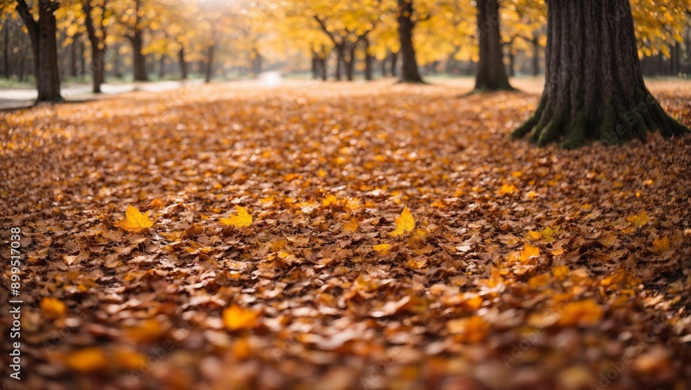 Golden Autumn Path: A captivating view of a pathway lined with vibrant golden leaves, bathed in warm sunlight. The image evokes a sense of tranquility and autumnal beauty, perfect for nature and seaso Golden Autumn Path: A captivating view of a pathway lined with vibrant golden leaves, bathed in warm sunlight. The image evokes a sense of tranquility and autumnal beauty, perfect for nature and seaso