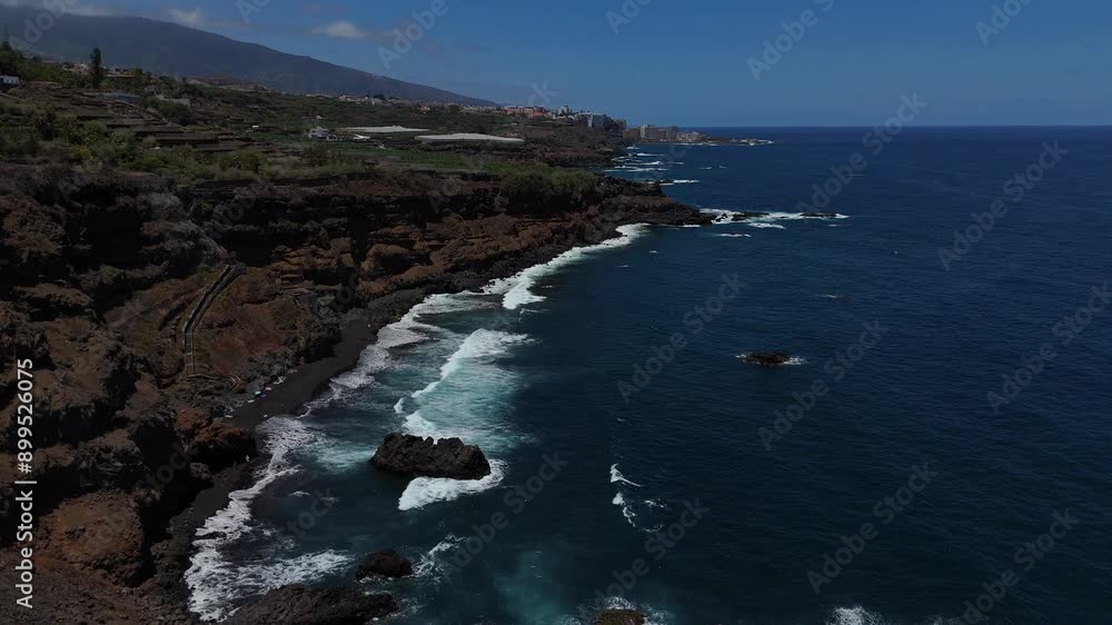 Aerial Panorama Los Patos Beach, Tenerife Aerial Panorama Los Patos Beach, Tenerife