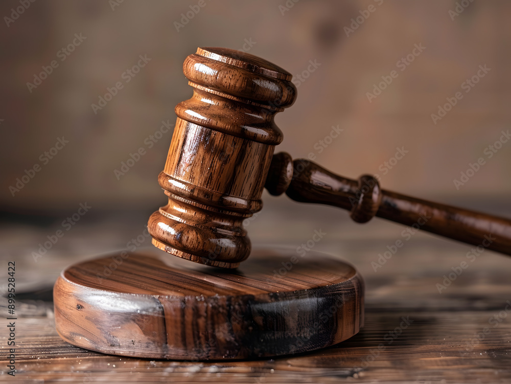 Wooden judge's gavel on the table as a trial concept. Neural network AI generated art Wooden judge's gavel on the table as a trial concept. Neural network AI generated art