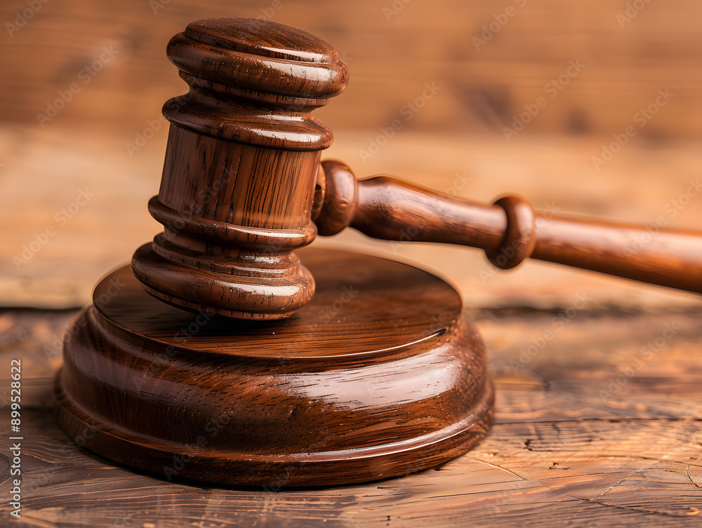 Wooden judge's gavel on the table as a trial concept. Neural network AI generated art Wooden judge's gavel on the table as a trial concept. Neural network AI generated art