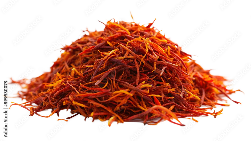 Fototapeta premium Healthy spice Saffron on white or transparent background