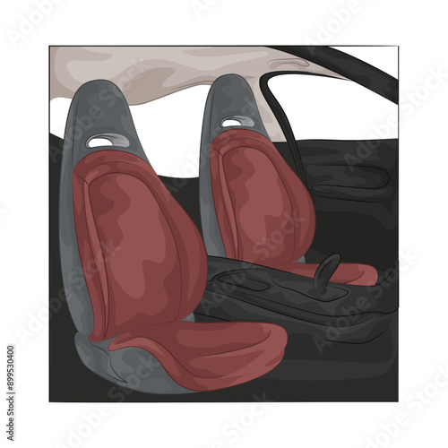 Illustration of car seat 