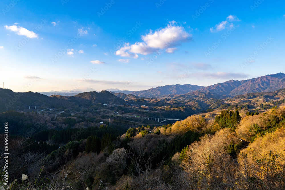 Obraz premium 国見ヶ丘展望台の夕暮れ