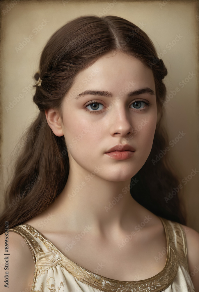 Naklejka premium portrait of a girl 