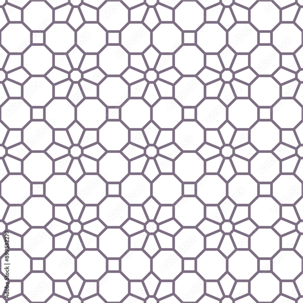 Naklejka premium Seamless pattern with geometric shapes on a white background vector