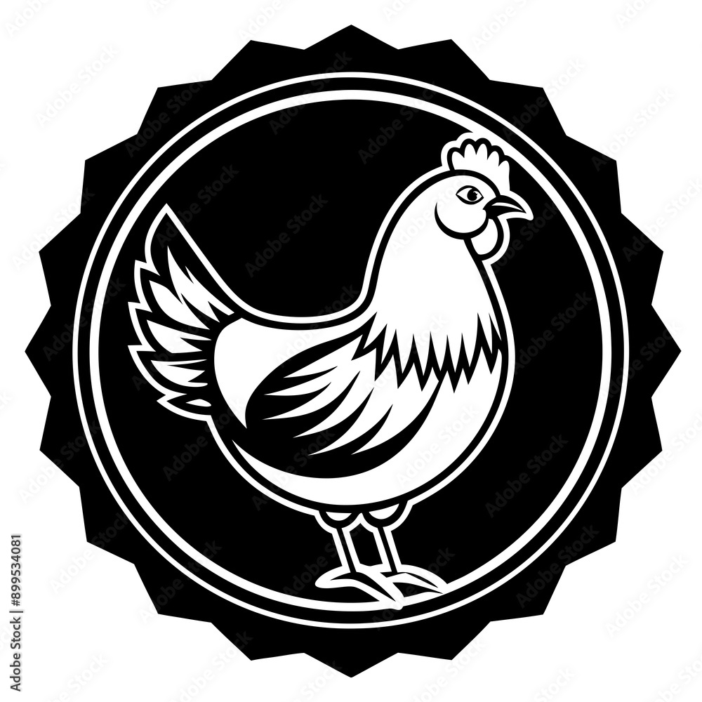 Obraz premium hen and chicken Vector